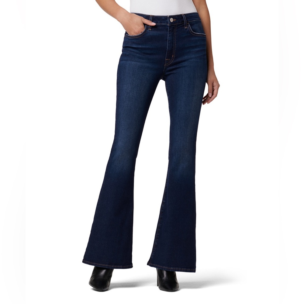 NEW w TAGS Womens Hudson Jeans Heidi High Rise Flare in Dark Wash Fallon Sz 30